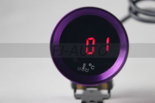 Gauge/racing meter w/sensor 37mm micro water temperature new purple