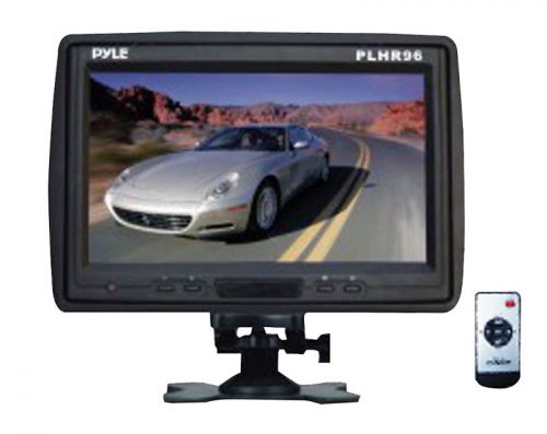 Pyle car audio plhr96 new 9&#034; tft lcd headrest monitor  black w/ stand &amp; shroud