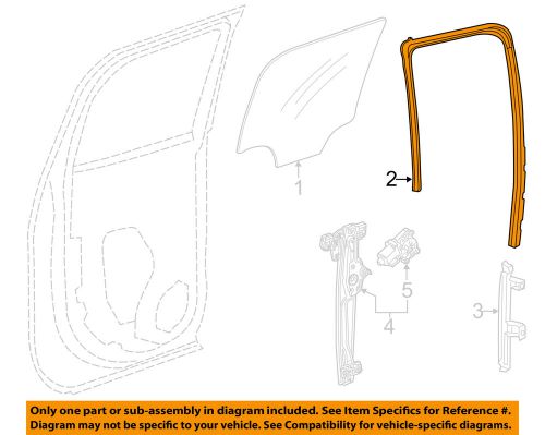 Gm oem glass-rear door-run weather strip right 23240830