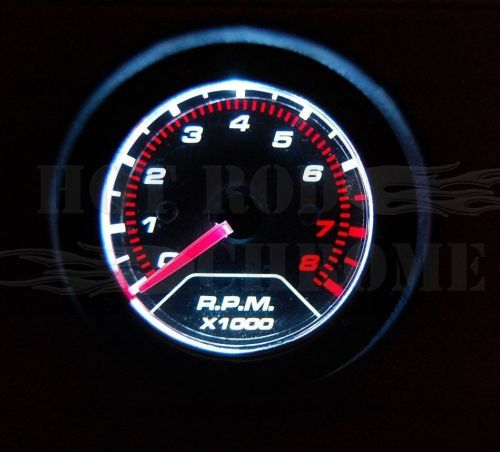 Smoke lens 2&#039;&#039; tachometer 0~8.000 rpm gauge with chrome bezel &amp; led lights