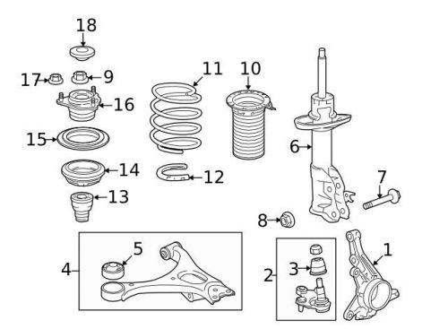 Genuine 2012-2015 honda civic lower ball joint 51220-tr0-a01