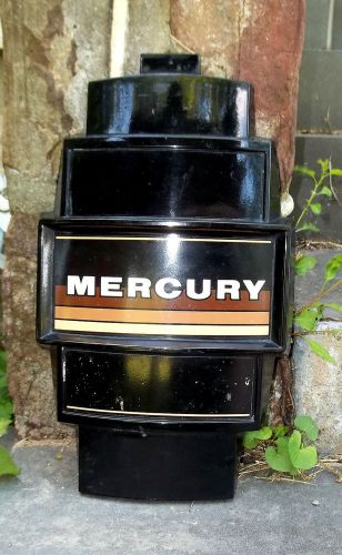 Mercury outboard motor cowl medallion front cover face plate brown tan stripes