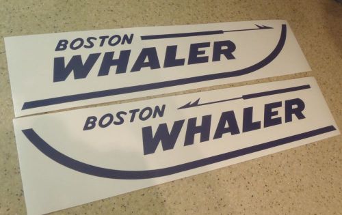Boston whaler vintage boat decals die-cut 2-pak 18&#034; free ship + free fish decal!