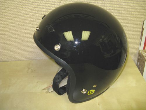 Zox openface classic motorcycle helmet -  double extra large 2xl - gloss black