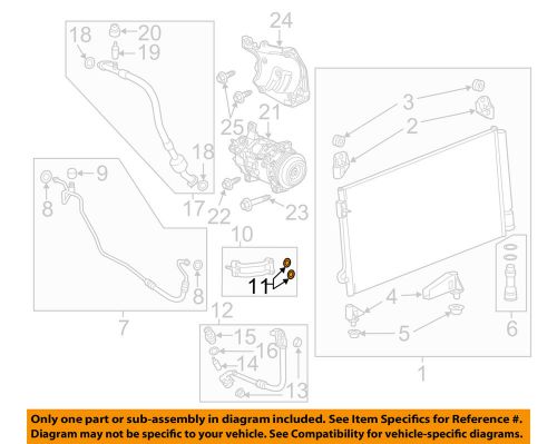 Gm oem a/c condenser, compressor lines-ac tube seal 52477087