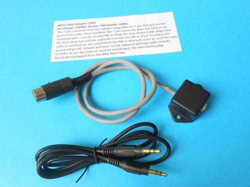 Blaupunkt becker aux  ipod mp3 adapter cable mono mercedes porsche ferrari bmw