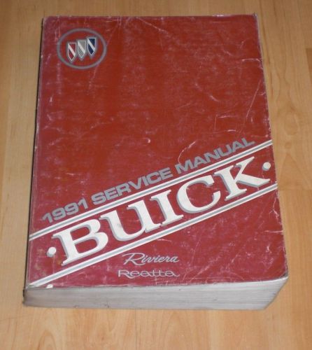 1991 91 buick reatta and riviera shop service manual