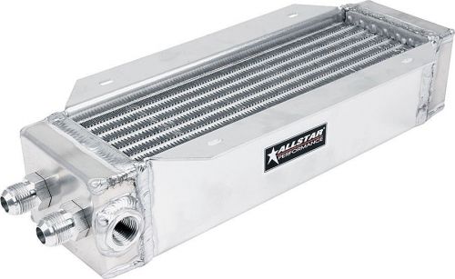 Allstar performance 30146 oil cooler, -10 fittings, 4&#034;x15&#034;x3-1/2&#034; imca drag