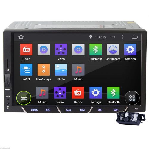 7&#034; 2din pure android 4.4 car stereo gps nav wifi 3g bt 1080p radio ipod + camera