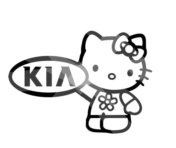 Hello kitty decal hello kitty kia car decal hello kitty car window decal 