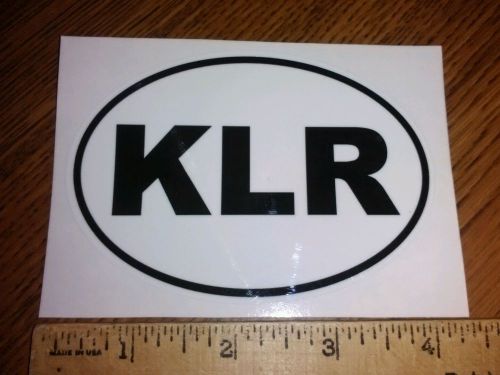 Klr   (klr650)(adventur rider)(kawasaki)4 inch oval sticker