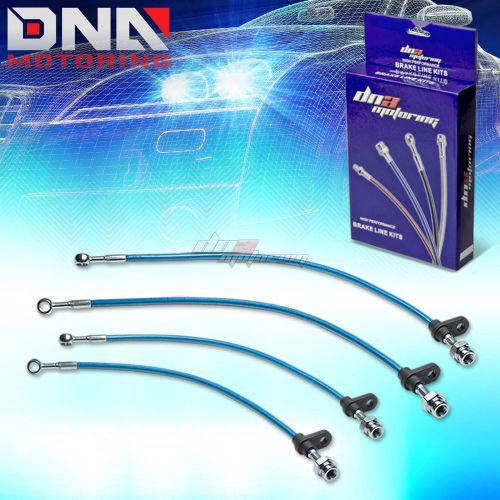 For 86-89 acura integra da blue stainless steel hose braided brake line/cable