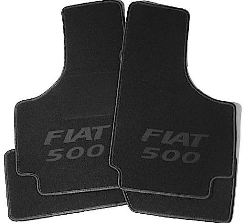 Bl.-/d.grey fiat 500 script mat set for fiat 500 1957-1975 - stock sale