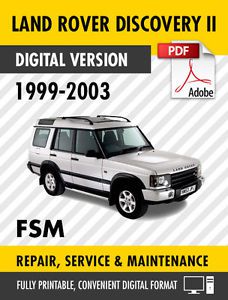 1999 - 2003 land rover discovery 2 ii factory service repair manual workshop oem