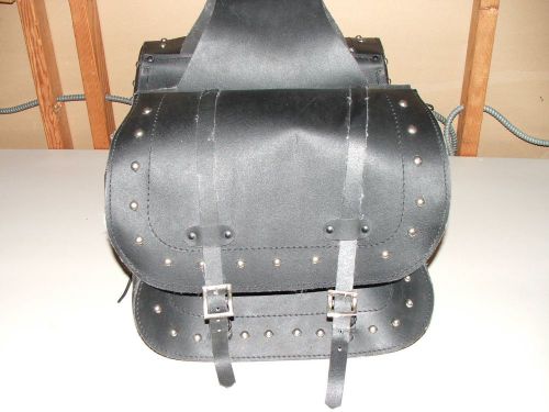 Motorcycle double studded saddlebags