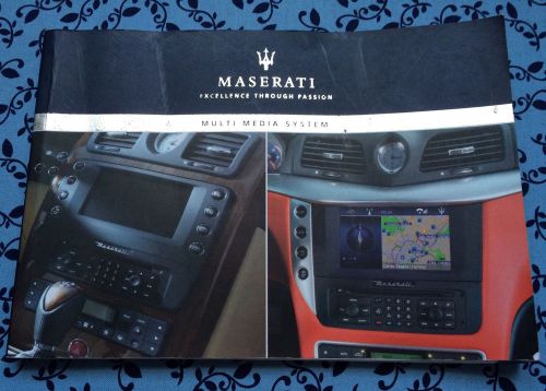 2012 maserati granturismo navigation media system owners manual guide oem book