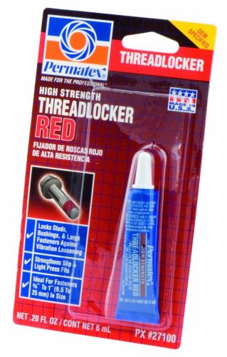 Permatex 27100 high strength threadlocker red, 6 ml