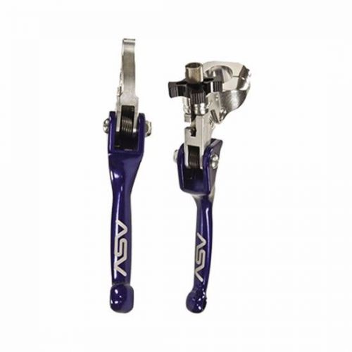 Asv f3 brake &amp; shorty clutch levers yamaha yfz450 banshee raptor blue bcfq1-sb