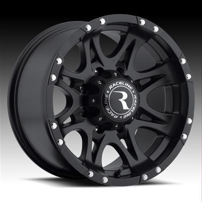 Raceline raptor matte black wheel 16"x8" 8x6.5" bc set of 4