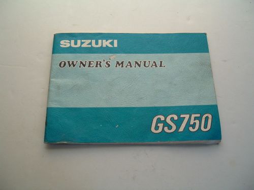 1978 suzuki gs750 motorcycle owners manual