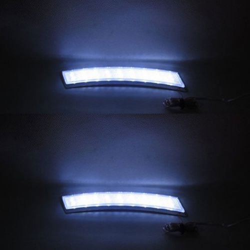 Pair 18 led fender wheel eyebrow side white reflector turning lights for suv car