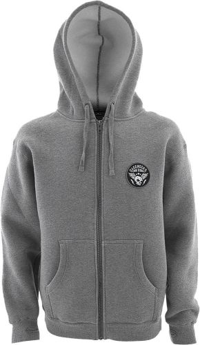 Slednecks warriors heavyweight zip-up heather grey 2x