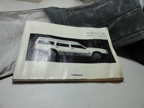 1992 volvo 740 owners manual, owner&#039;s guide book, sedan and wagon with case