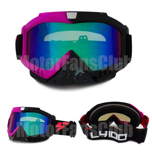 With nose guard black purple gradual motorcycle motocross goggles helmet glasses