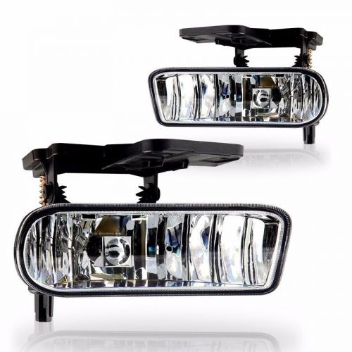 Clear fog light fit for 1999 2000 2001 2002 gmc sierra 1500 (pair)