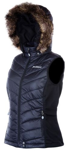 Klim womens black waverly snowmobile mid-layer/casual vest snocross snow