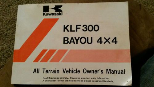 Kawasaki bayou owners manual