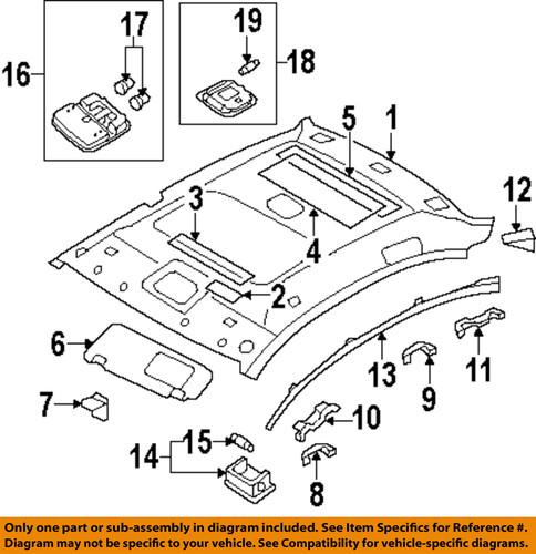 Hyundai oem 852020a350v2 interior-roof-sunvisor