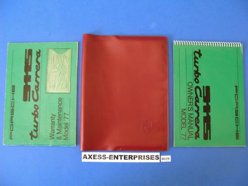 77 1977 porsche 911 s 930 turbo carrera coupe owners manual books pouch set d129