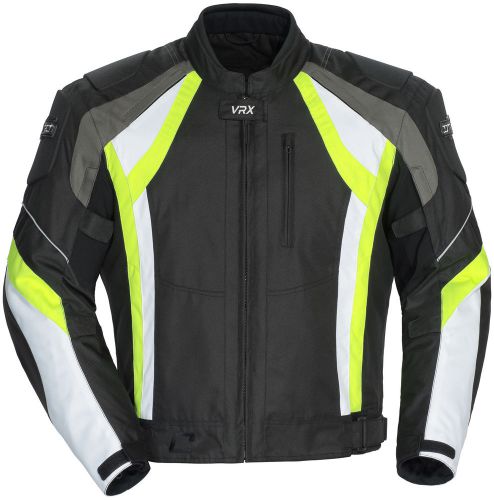 Cortech vrx black hi-viz white jacket large