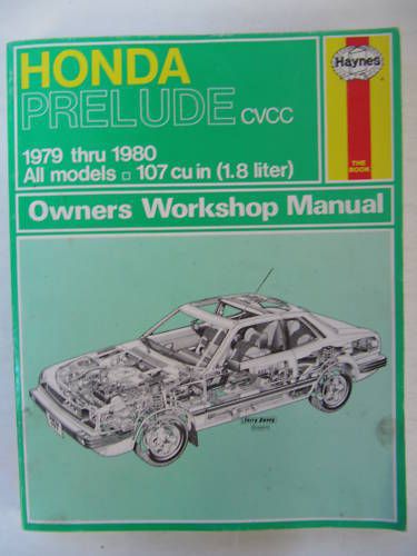 Honda prelude cvcc  1979-1980  haynes owners  manual