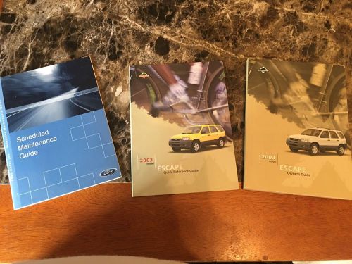 2003 ford  escape owners manual  guide book set