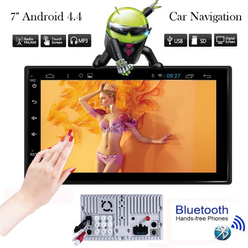 7&#034; android 4.4 2 din car navigation stereo radio bluetooth 3g wifi ipod gps