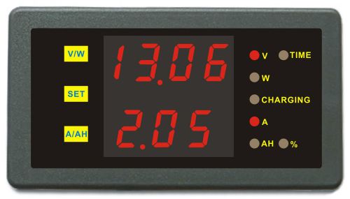 Dc 5-40v 0-500a volt amp combo meter battery charge discharge no need power