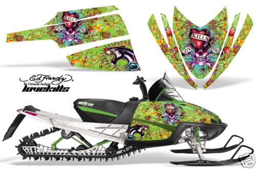 Amr racing sled sticker arctic cat m series crossfire m7 m8 m graphic ed hardy