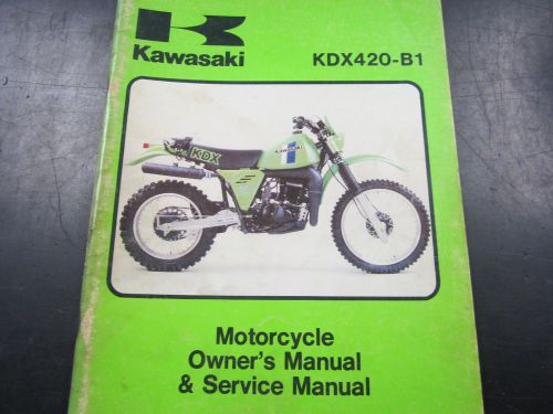 Kawasaki kdx420-a owners service manual for 1981 models p/n 99963-0039-01