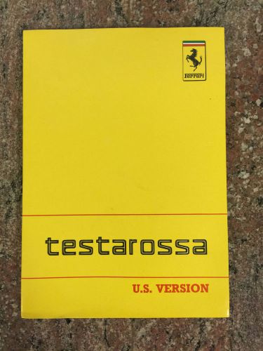 1991 ferrari testarossa owner&#039;s manual