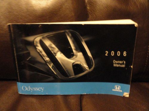 2006 honda odyssey - owners manual