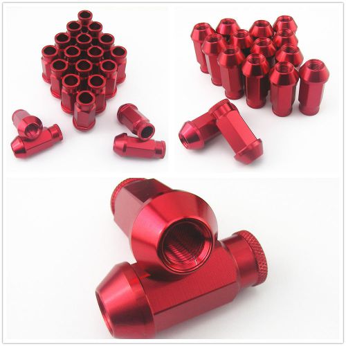 20 pcs red aluminum wheel tuner rim lug nuts kit m12 x 1.25mm for nissan altima