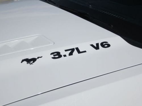 Mustang 3.7 v6 with pony hood decal - for both sides of hood 2011-2014