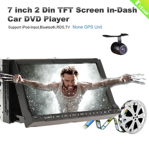 Camera+double 2 din 7&#034; in dash stereo car dvd player bluetooth radio ipod sd mp3