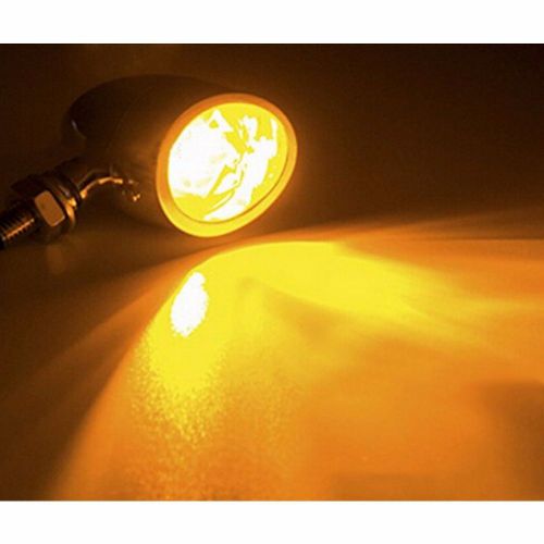 Universal motorcycle turn signals indicators chrome turning lights bulb