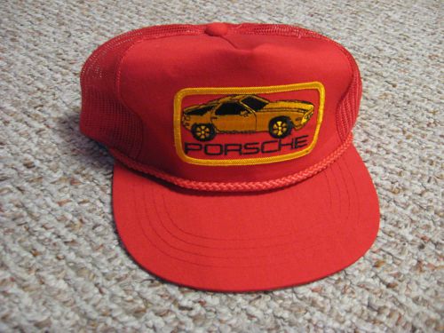Vintage 70s/80s porsche trucker snapback hat-new deadstock-yupoong free shipping
