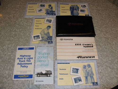 1999 toyota 4runner owner&#039;s manual set with case oem lqqk!! 4 runner 4-runner