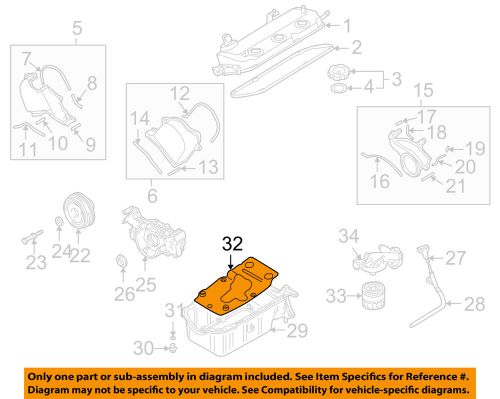 Mitsubishi oem 01-06 montero oil pan-baffle plate md367950