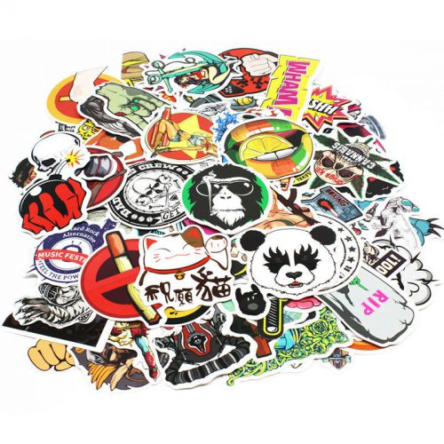 50 pc mixed random car stickers decals bike bumper laptops skateboard helmet new